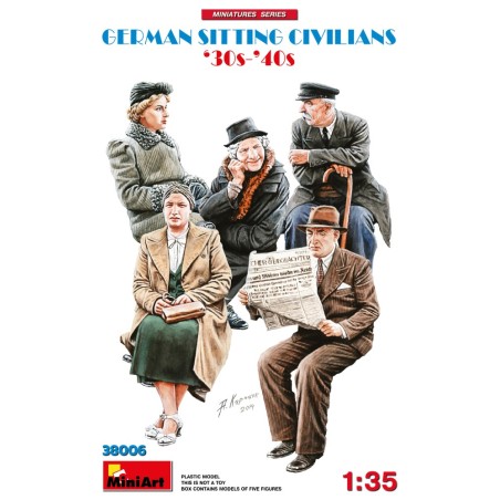 German Sitting Civilians 1930-1940  -  MiniArt (1/35)