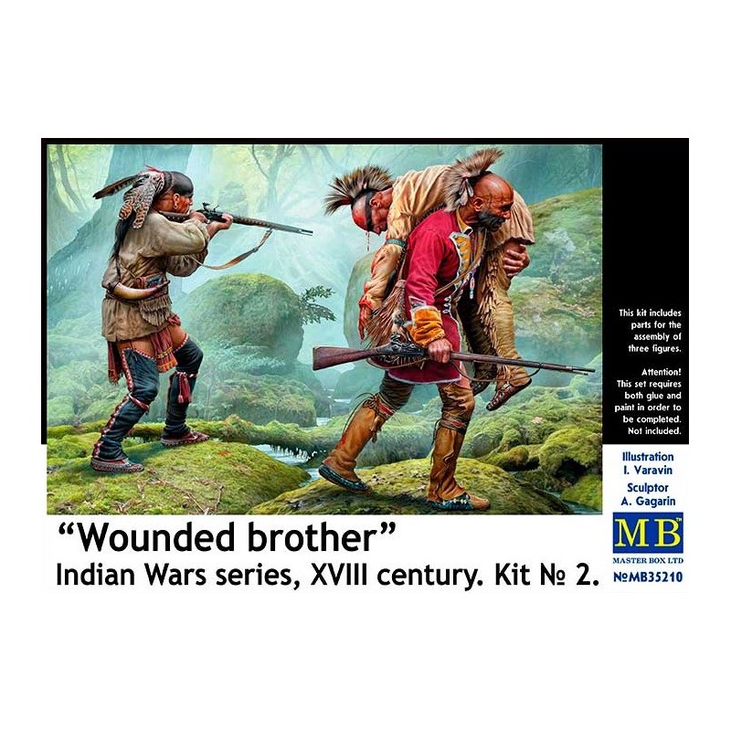 Indian Wars Series XVIII Century "Wounded Brother"  -  Master Box (1/35)