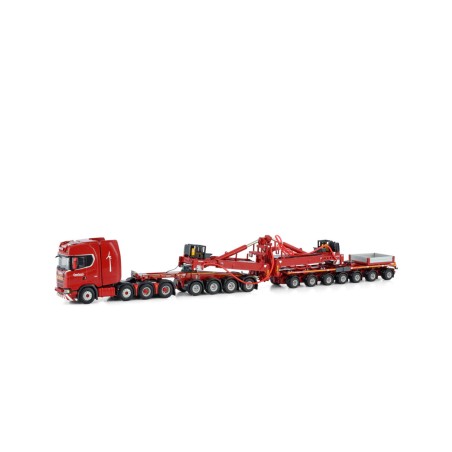 Scania S Highline CS20H 8x4 Wind Mill Trailler with 4&7 Axle Dolly  -  WSI (1/50)