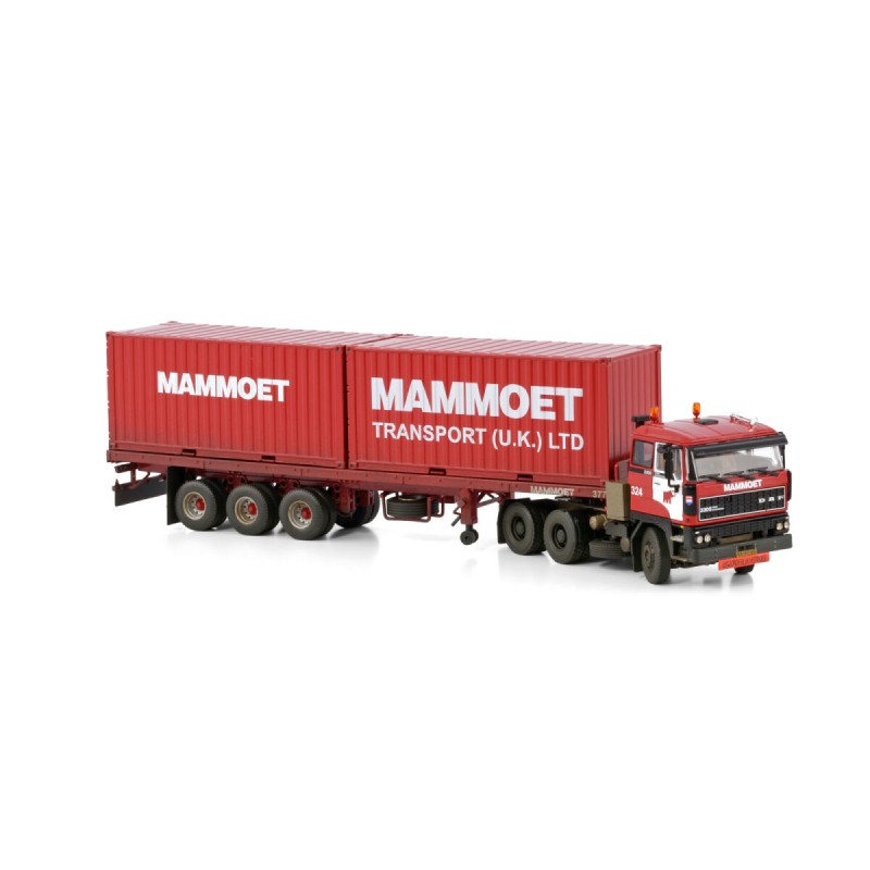 DAF 3300 Classic Flatbed Trailer (3 axle) + 2 Container "Mammoet"  -  WSI (1/50)