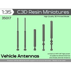 Tactical Vehicle Antennas  -  C3D Resin Miniatures (1/35)