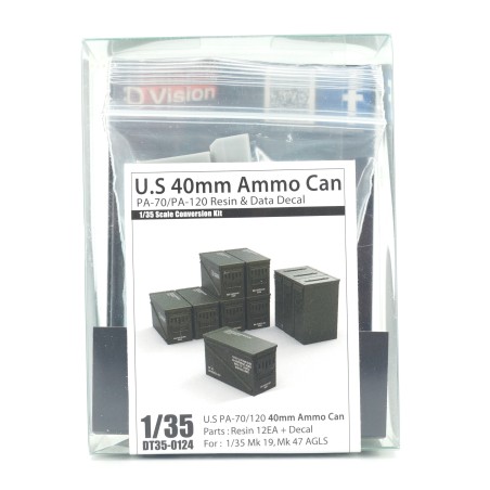 U.S. 40mm Ammo Can PA-70/PA120 Resin & Data Decal  -  D Vision Miniature (1/35)