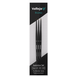 Vallejo Pro Modeler Brush Definition Set  -  No. 4/0 + 3/0 + 2/0