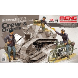 French FT-7 Light Tank Crew & Orderly  -  Meng (1/35)