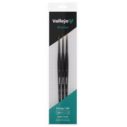 Vallejo Detail Brush Design Set  -  No. 0 + 1 + 2
