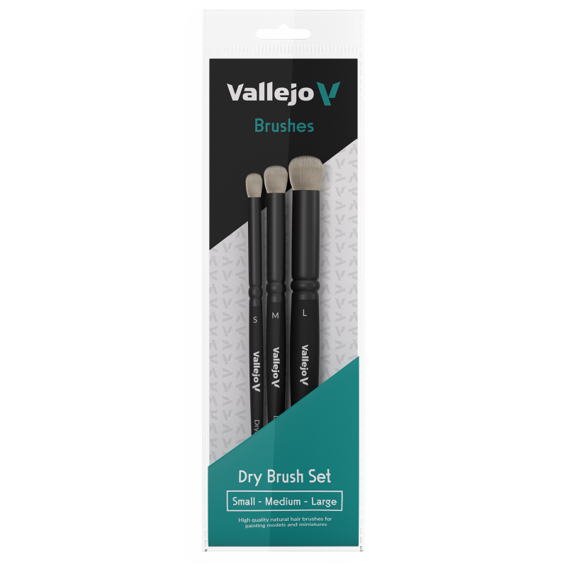 Vallejo Dry Brush Set  -  Small/Medium/Large