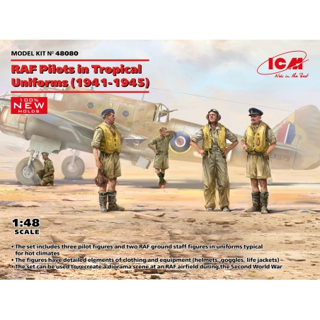 RAF Pilots in Tropical Uniforms (1941-1945)  -  ICM (1/48)