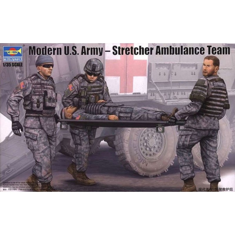 U.S. Army Modern Stretcher Ambulance Team  -  Trumpeter (1/35)