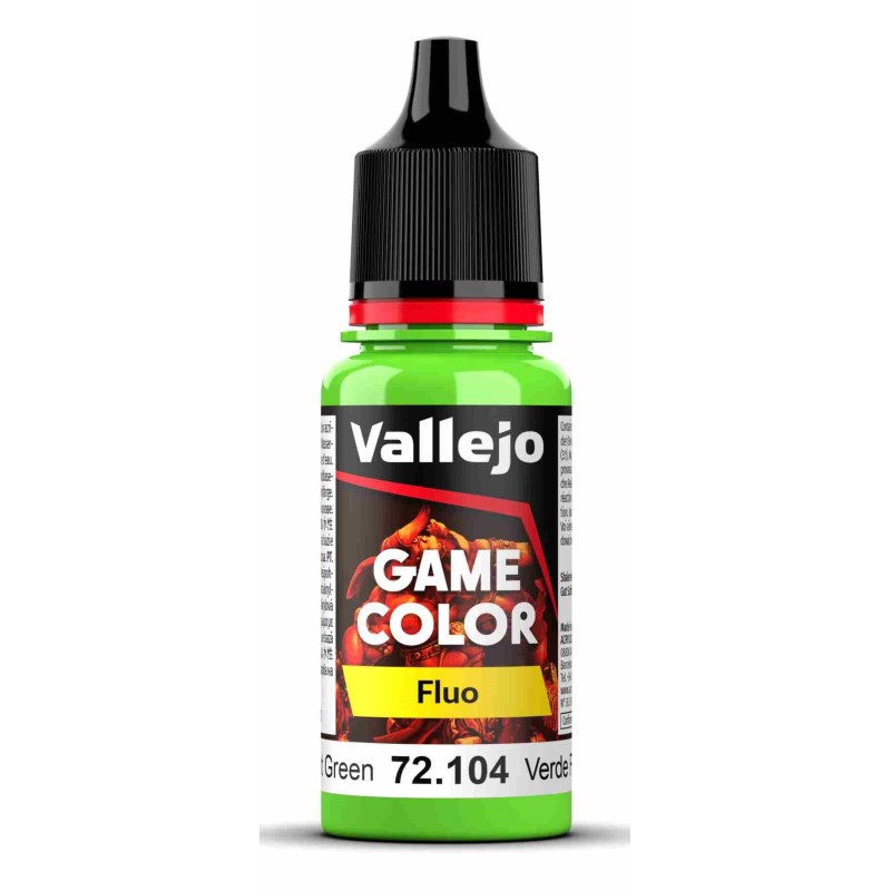 Vallejo Game Color [Fluo] 18ml  -  Fluorescent Green