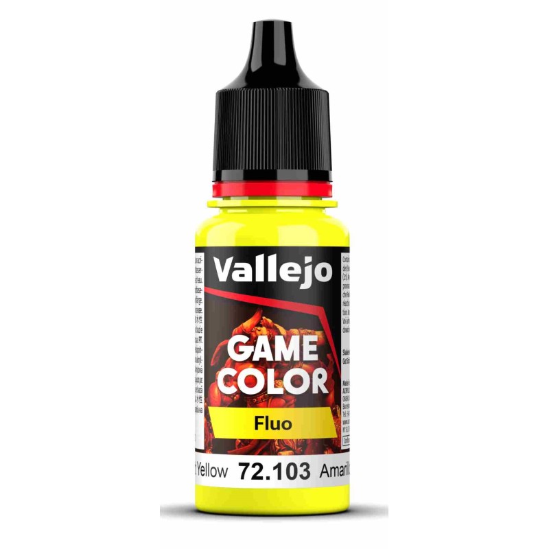 Vallejo Game Color [Fluo] 18ml  -  Fluorescent Yellow