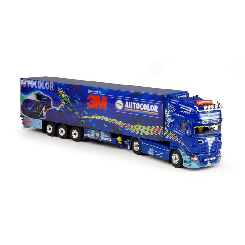 Scania R-Series Topline  w/ Reefer Trailer "Trio Trans"  -  Tekno (1/50)