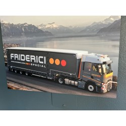Renault T-High w/ Curtainside Trailer "Friderici"  -  Tekno (1/50)