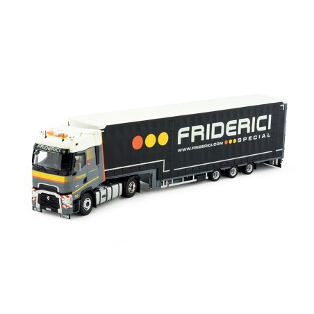 Renault T-High w/ Curtainside Trailer "Friderici"  -  Tekno (1/50)