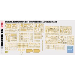 Pz.Kpfw. VI Ausf. E Tiger I Mid. Production Standard/Cut Away Parts 2in1 with full interior & workable tracks  -  RFM (1/35)