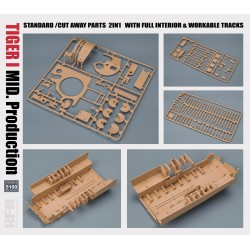 Pz.Kpfw. VI Ausf. E Tiger I Mid. Production Standard/Cut Away Parts 2in1 with full interior & workable tracks  -  RFM (1/35)