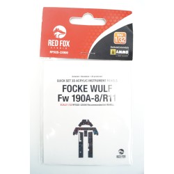Focke Wulf Fw 190A-8/R11 Quick Set 3D Acrylic Instrument Panels (for Revell)   -  Red Fox Studio (1/32)