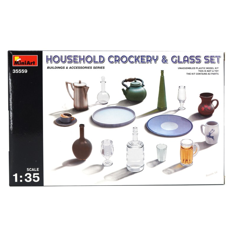 Household Crockery & Glass Set  -  MiniArt (1/35)