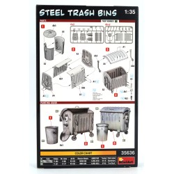 Steel Trash Bins  -  MiniArt (1/35)