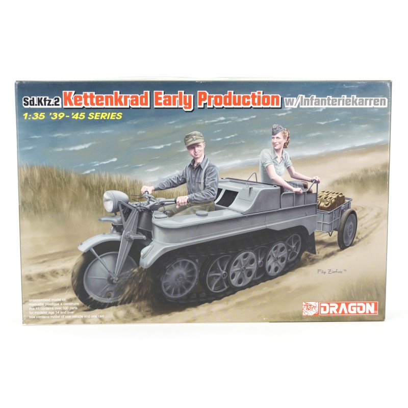 Sd.Kfz.2 Kettenkrad Early Production w/Infanteriekarren  -  Dragon (1/35)