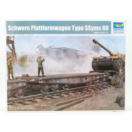 Schwere Plattformwagen Type SSyms 80  -  Trumpeter (1/35)