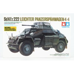 Sd.Kfz. 222 Leichter Panzerspähwagen (4x4) + PE Parts & Aluminium Gun Barrel  -  Tamiya (1/35)