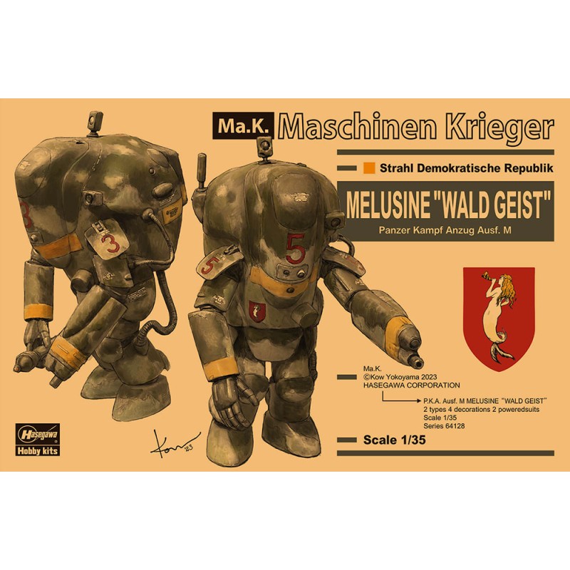 Ma.K. Maschinen Krieger Melusine “Waldgeist” Panzer Kampf Anzug Ausf M  -  Hasegawa (1/35)