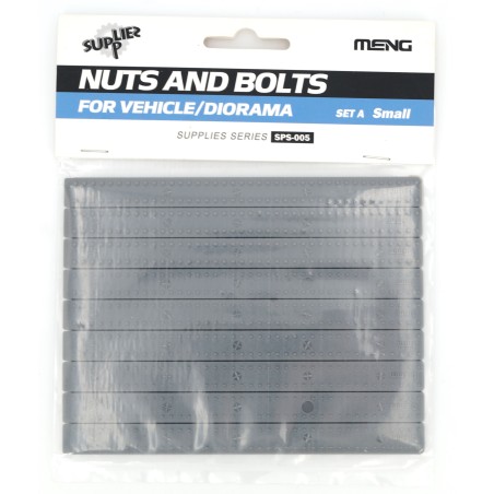 Nuts & Bolts for Vehice/Diorama Set A Small 156 pcs. each size -0.8 / 1.0 / 1.4 mm  -  Meng (1/35)