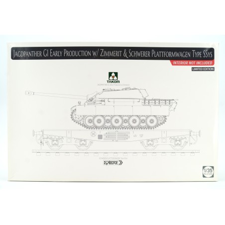 Jagdpanther G1 Early Production w/Zimmerit & Schwerer Plattformwagen Type Ssys (Ltd Ed)  -  Takom/Sabre (1/35)