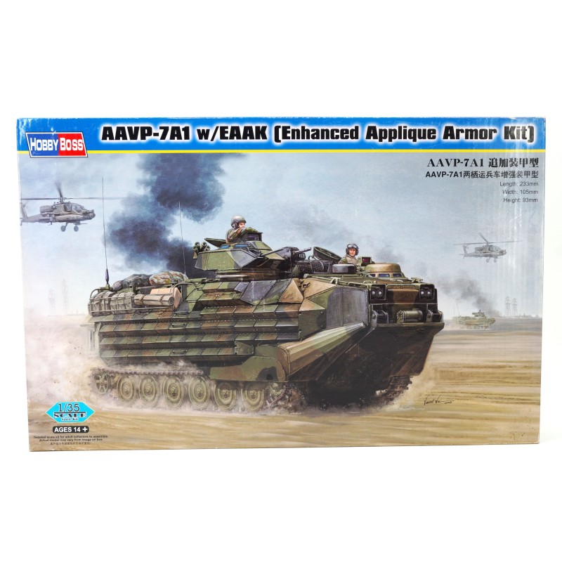 AAVP-7A1 w/EAAK (Enhanced Applique Armor Kit) Assault Amphibian Vehicle Personnel  -  Hobby Boss (1/35)