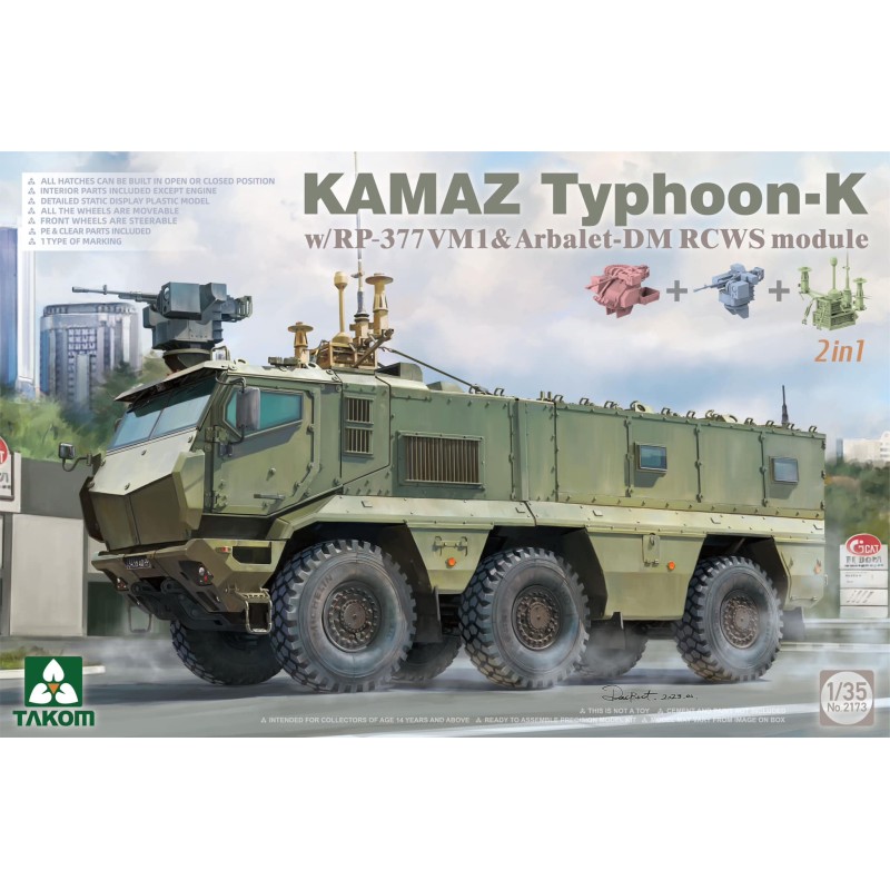 KamAZ 63968 Typhoon-K w/ RP-377VM1 & Arbalet-DM RCWS module  -  Takom (1/35)