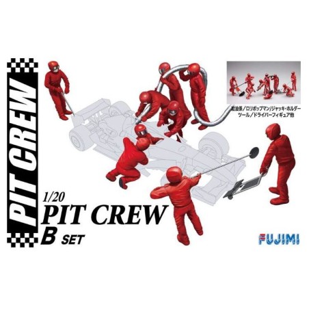 Pit Crew Set B (9 Figures + Extra Equipment)  -  Fujimi (1/20)