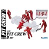 Pit Crew Set B (9 Figures + Extra Equipment)  -  Fujimi (1/20)