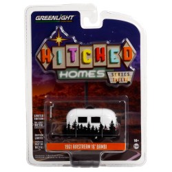 [Hitched Home Series 12] Airstream 16 Bambi with Forest Mural - Greenlight (1/64)