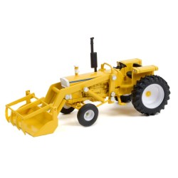 [Down on the Farm Series 6] 1972 Tractor Yellow and White with Front Loader - Greenlight (1/64)