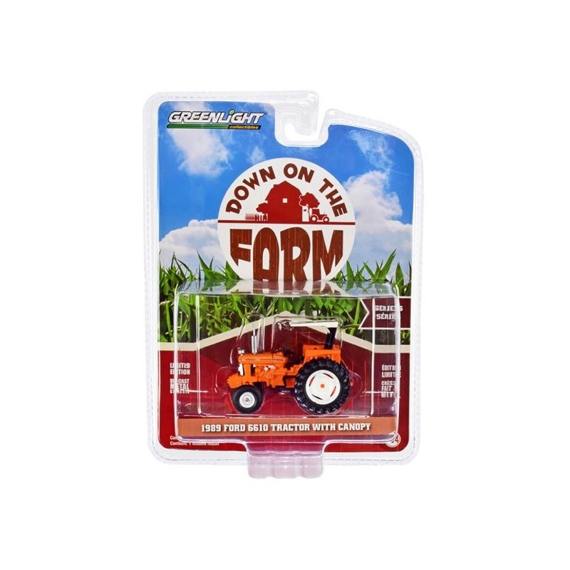 [Down on the Farm Series 6] 1989 Ford 6610 with Canopy (Orange) - Greenlight (1/64)