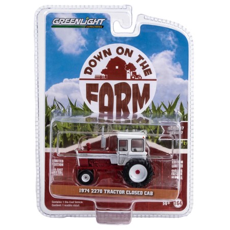 [Down on the Farm Series 7] 1974 2270 Tractor Closed Cab (Red & White)  - Greenlight (1/64)