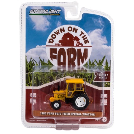 [Down on the Farm Series 7] 1983 Ford 6610 Tiger Special Tractor (Yellow)  - Greenlight (1/64)