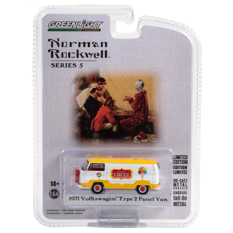 [Norman Rockwell Series 5] 1971 Volkswagen Type 2 Panel Van  - Greenlight (1/64)