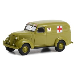 [Battalion 64 Series 3] 1939 Chevrolet Panel Truck - U.S. Army Ambulance - Greenlight (1/64)