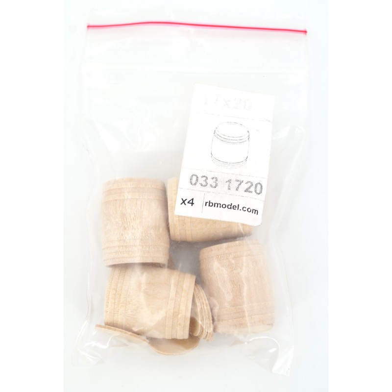 Wooden Barrels / 20x17mm (4pcs)  -  RB Model (1/35)