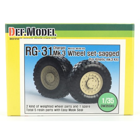 RG-31 Charger Mk.3 Wheel Set-Sagged 5pcs  -  Def.Model (1/35)