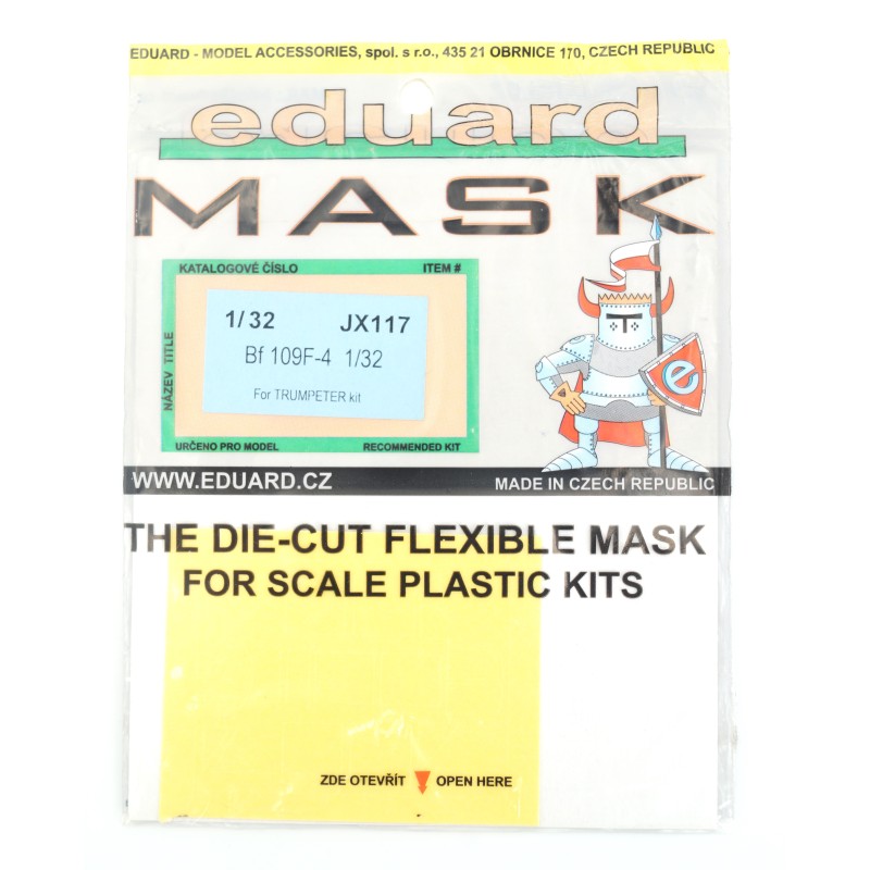 The Die-Cut Flexible Mask - Bf 109F-4 (for Trumpeter)  -  Eduard (1/32)