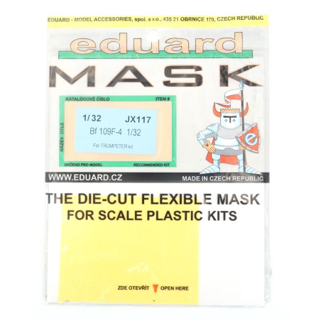 The Die-Cut Flexible Mask - Bf 109F-4 (for Trumpeter)  -  Eduard (1/32)