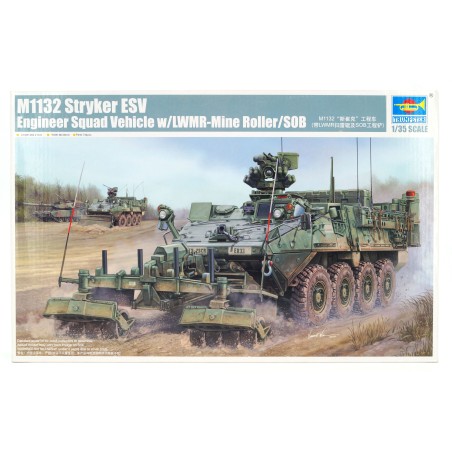 M1132 Stryker ESV Engineer Squad Vehicle w/LWMR-Mine Roller/SOB  -  Trumpeter (1/35)