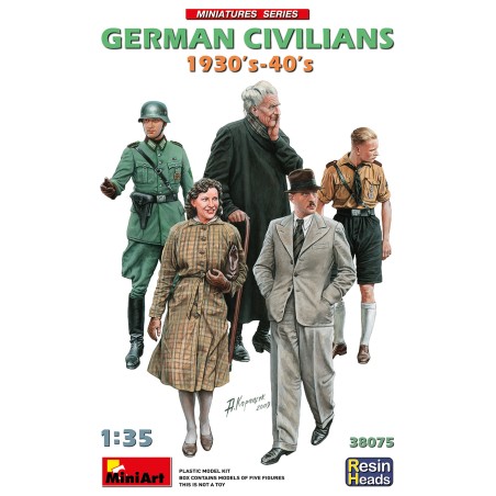 German Civilians 1930-40s. (Resin Heads)  -  MiniArt (1/35)