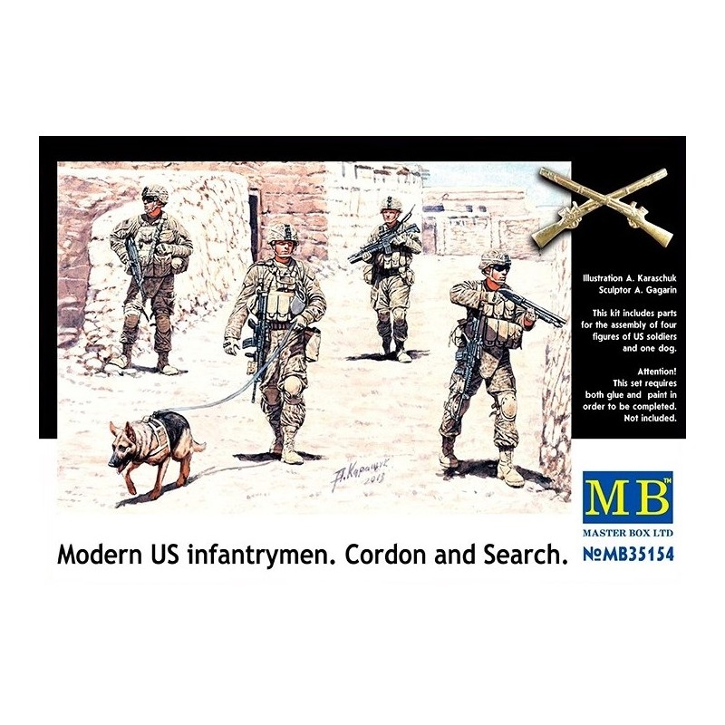 Modern US Infantrymen Cordon and Search  -  Master Box (1/35)