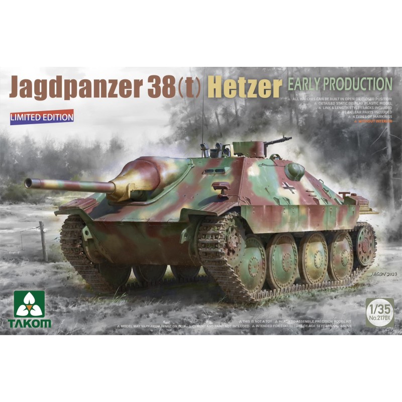 Jagdpanzer 38(t) Hetzer Early Production Limited Edition (Without Interior)  -  Takom (1/35)