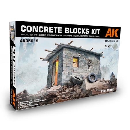 Concrete Blocks Kit  -  AK Interactive (1/35)