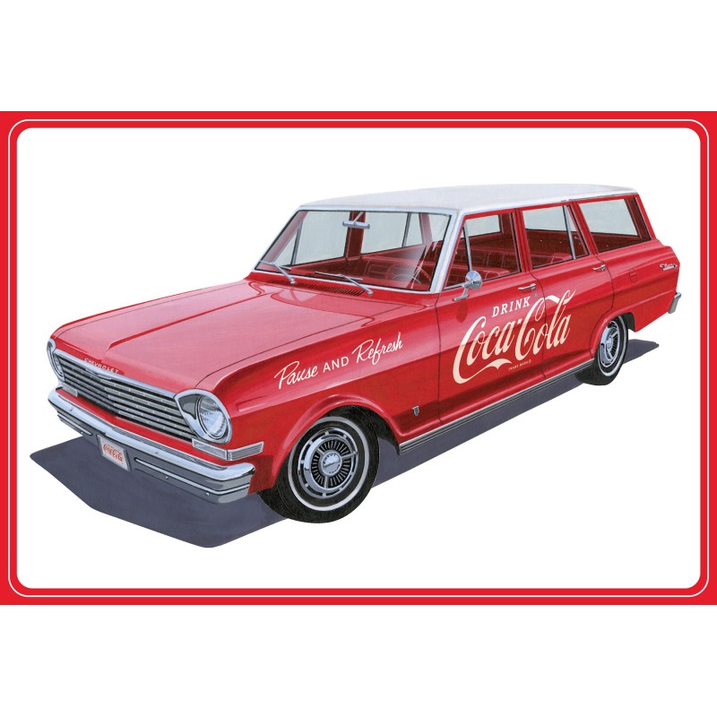 ‘63 Chevy II Nova Wagon With Coke Crates  -  AMT (1/25)