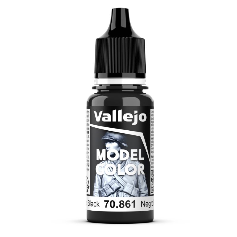 Vallejo Model Color 18ml  -  Glossy Black